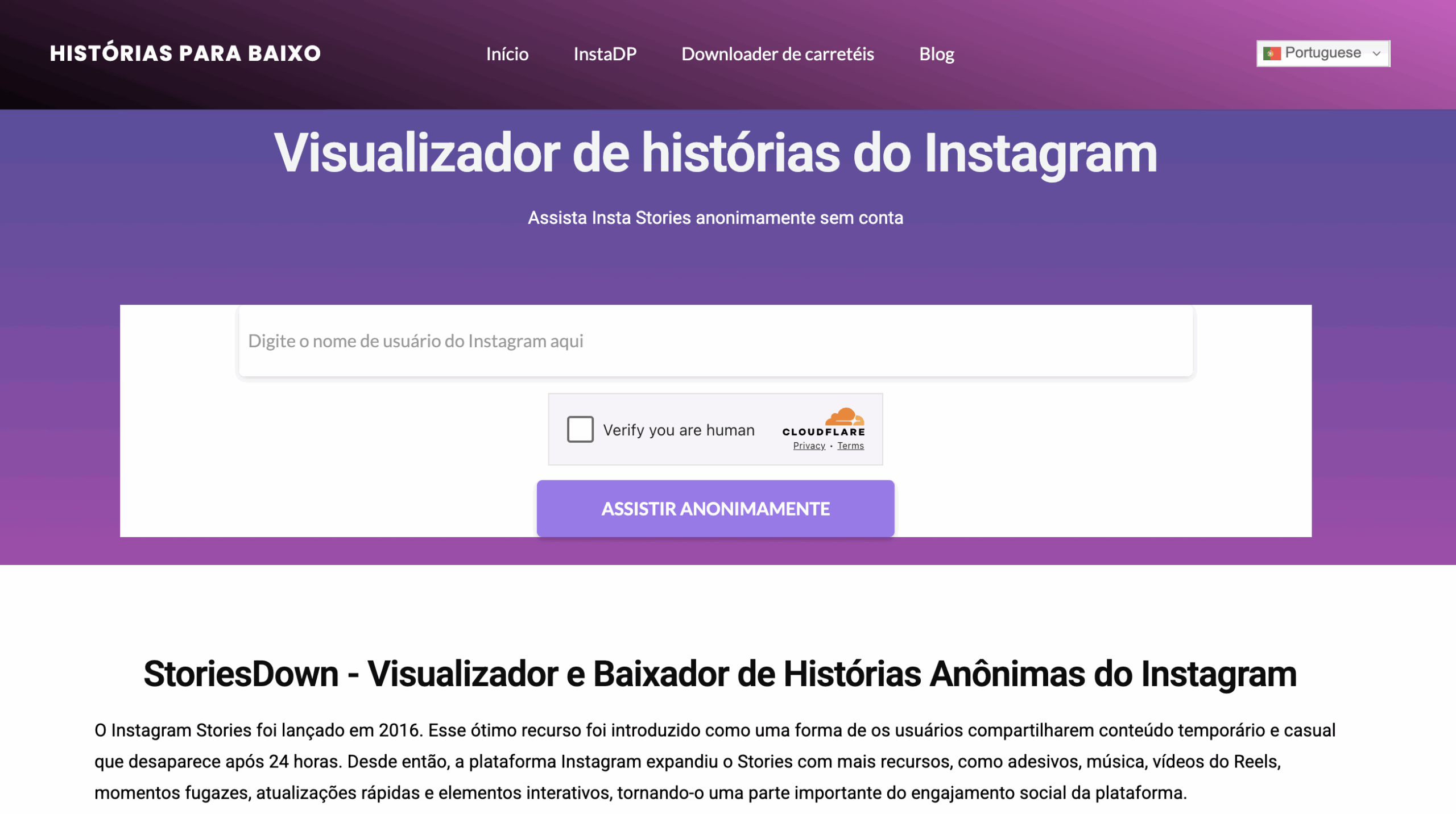 StoriesDown Review: Baixe Stories e Posts IG Sem Ser Visto